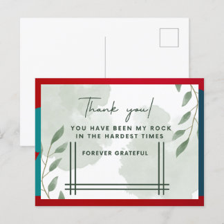 Thank you card for family and friends