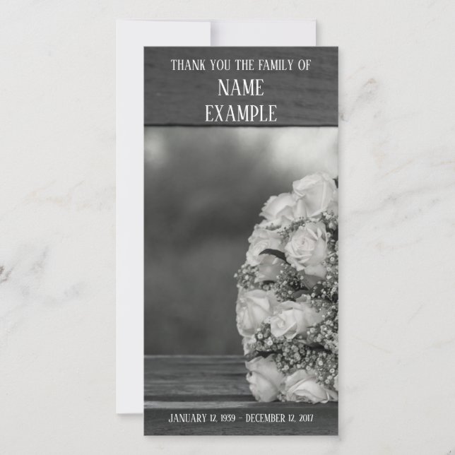 Thank You Card for Funeral and Bereavement (Front)