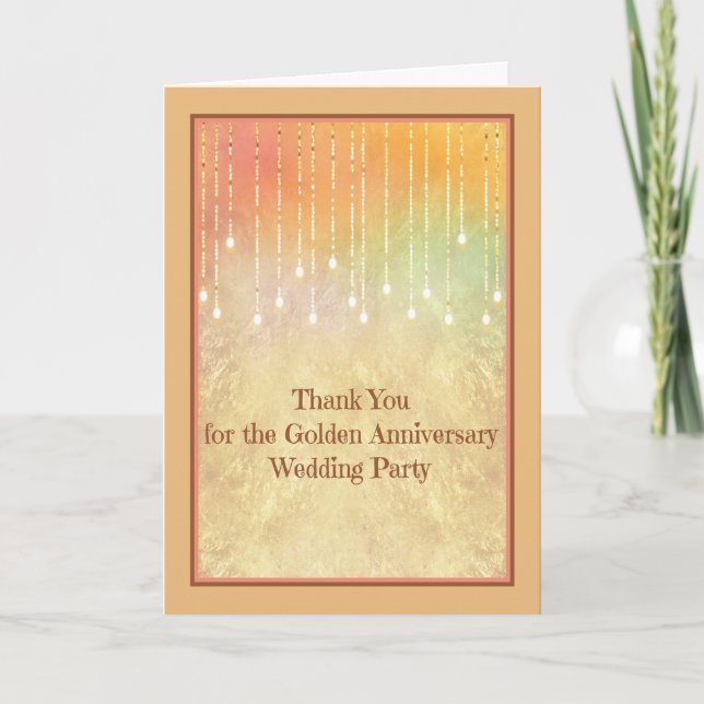 Thank You Card for Golden Anniversary Party (Front)