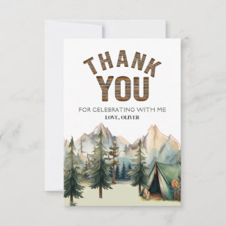 Thank You Card for Rustic Camper Adventure