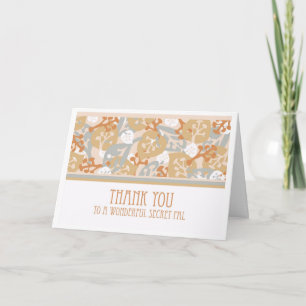 Thank You Card for Secret Pal, Leaves & Plants
