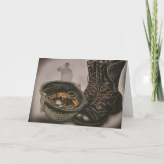 Thank you card for soldier, military, army