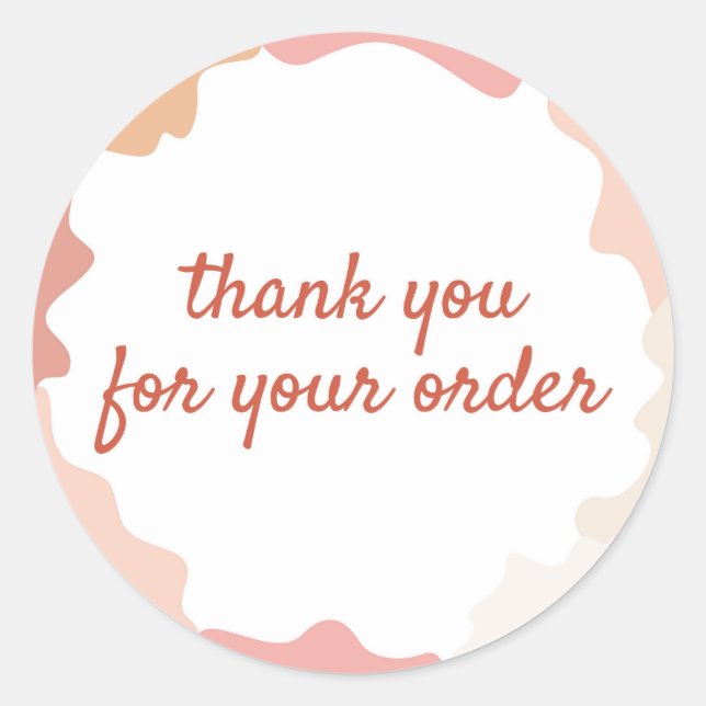 thank you card for the customer classic round sticker (Front)