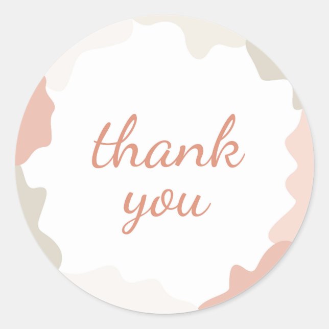thank you card for the customer classic round sticker (Front)