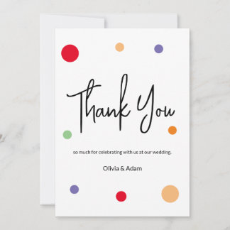 Thank You Card for wedding