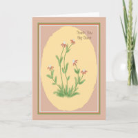 Thank You Card for Your Big Sister Hand Painted