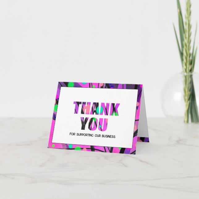 Thank You Card For Your Business Bold Modern    (Front)