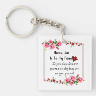 Thank You Card Gift Tags Keychain