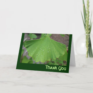 Thank you card - ginko biloba