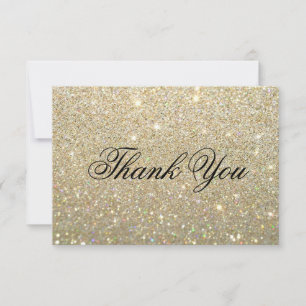 Thank You Card - Gold Glit Fab