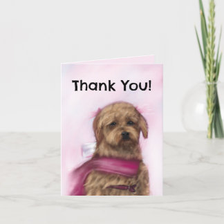Thank You Card (golden doodle)