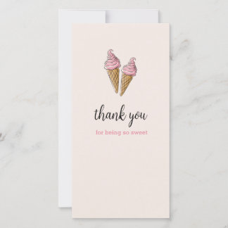 Thank You Card - Ice Cream Party