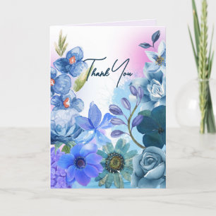 Thank you card in an Aesthetic Floral Design