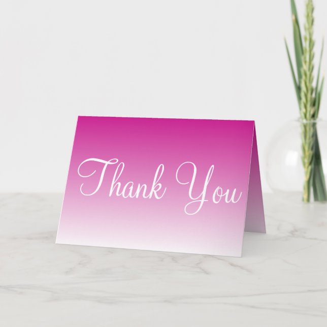 Thank You Card In Pinks (Front)