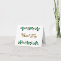 Thank you card Irish theme Celtic cross