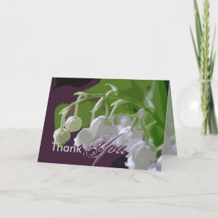 Thank You card, lilly of the valley