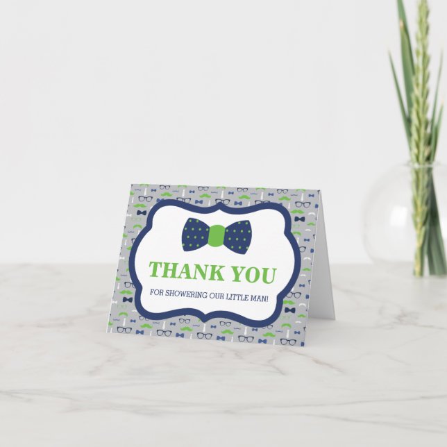 Thank You Card, Little Man, Bow Tie (Front)