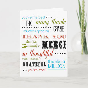 Thank You Card - Many Thanks