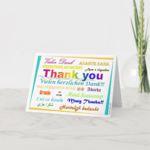 Thank You Card - multilingual