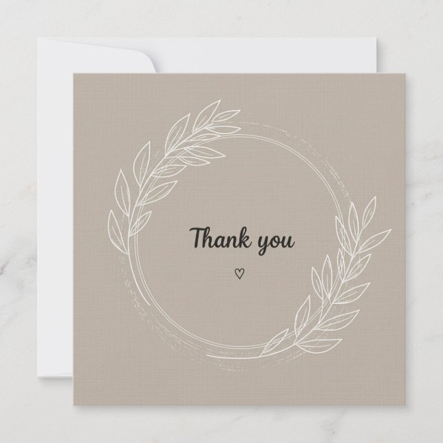 Thank you card - Natural (Front)