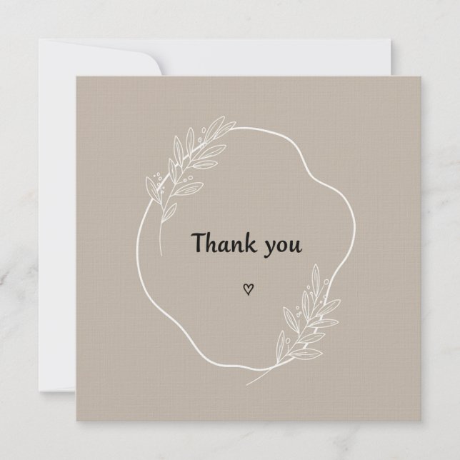 Thank you card - Natural (Front)