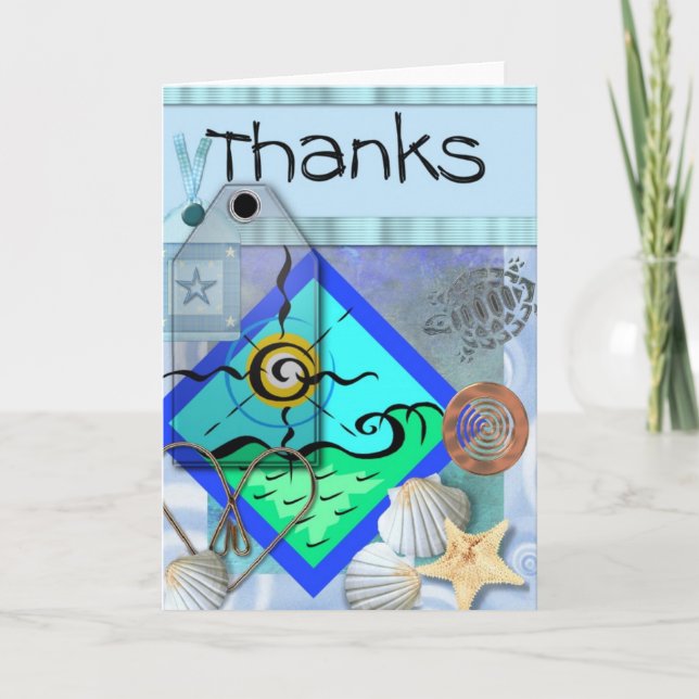 thank you card, ocean theme (Front)