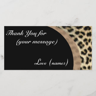 Thank You Card Pack of 10 - Leopard Print