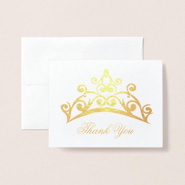 Thank You Card-Pageant Crown Foil Card (Front With Envelope)
