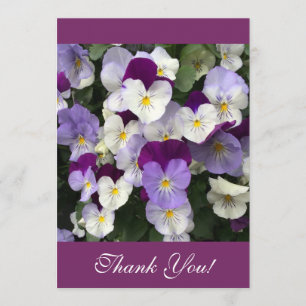 Thank you card - pansies