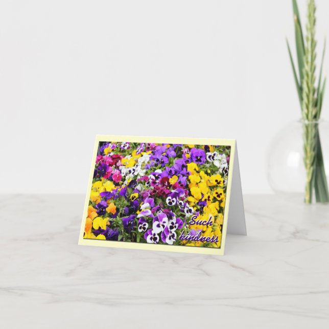 Thank You Card--Pansies Card (Front)