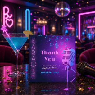 Thank You Card, Personalized Night Out Appreciatio Card