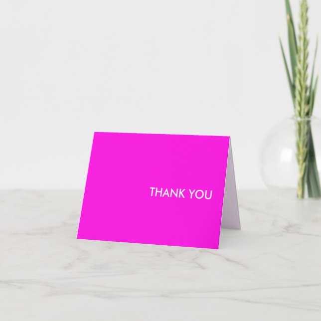 thank you card--"pink dice eighties" (Front)