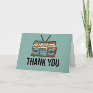 Thank You Card - Retro Radio