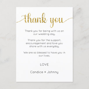 Thank You Card, Script Thank You Card