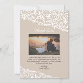 Thank You Card, Script Thank You Card, Photo Invitation