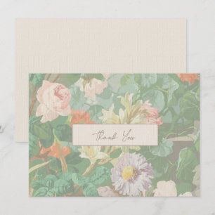 Thank You Card Simple Modern Wild Flowers