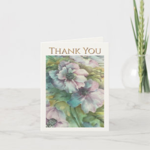 Thank You Card   Soft Botanical Floral Art Print