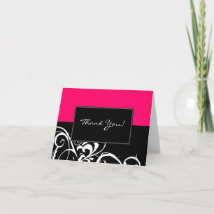 Thank You Card Stylish Swirl