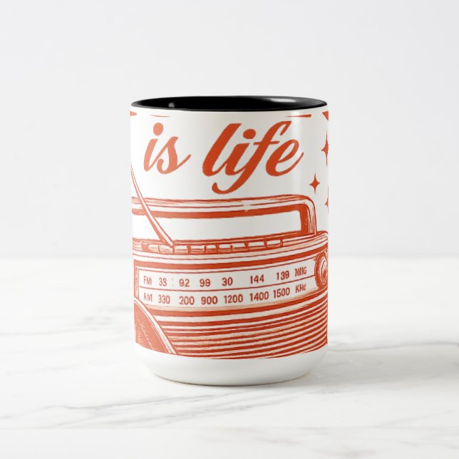 thank you card Two-Tone coffee mug (Center)