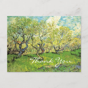 Thank you card, Vincent van Gogh,Orchard in Blosso Postcard