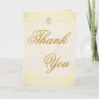 Thank You Card Vintage Parchment Paper Style
