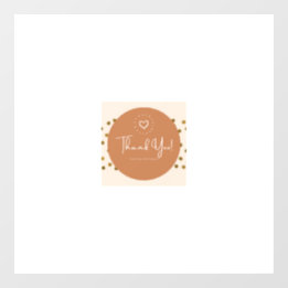 Thank You Card – Warm Heart Purchase Appreciation Wall Decal