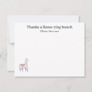 Thank you card, Watercolor Thank you stationery Card