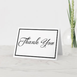 Thank You Card with black border