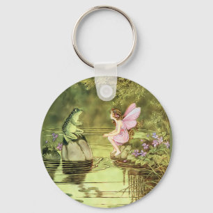 Thank You Card with Fairy and Frog Keychain