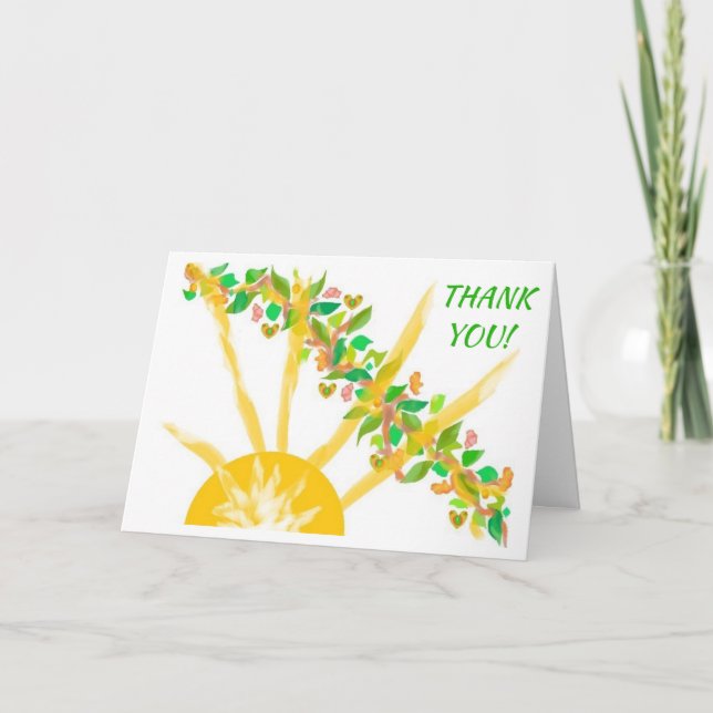 Thank You card with original digital art (Front)
