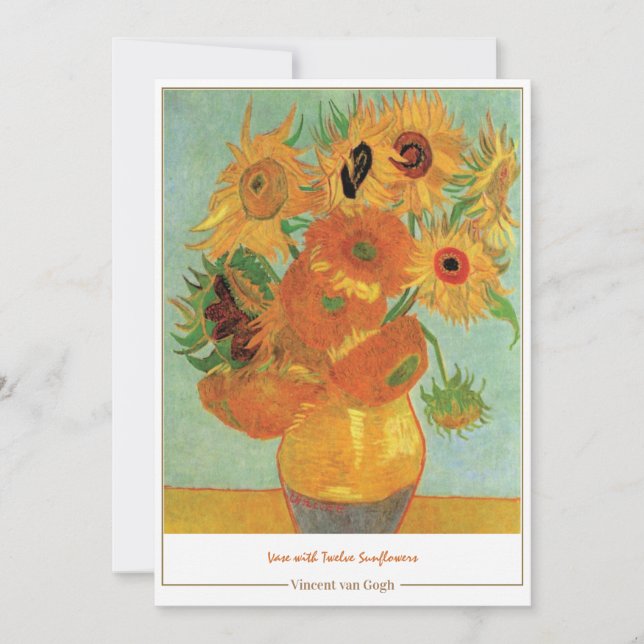 Thank You Card with van Gogh Sunflowers (Front)