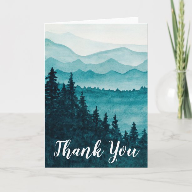 Blue Mountain Thank You Cards | Zazzle CA