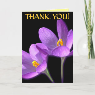 Thank You Cards Crocus Flower Custom Greeting Card