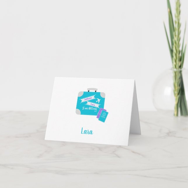 Thank you cards for B'nai Mitzvah (Front)